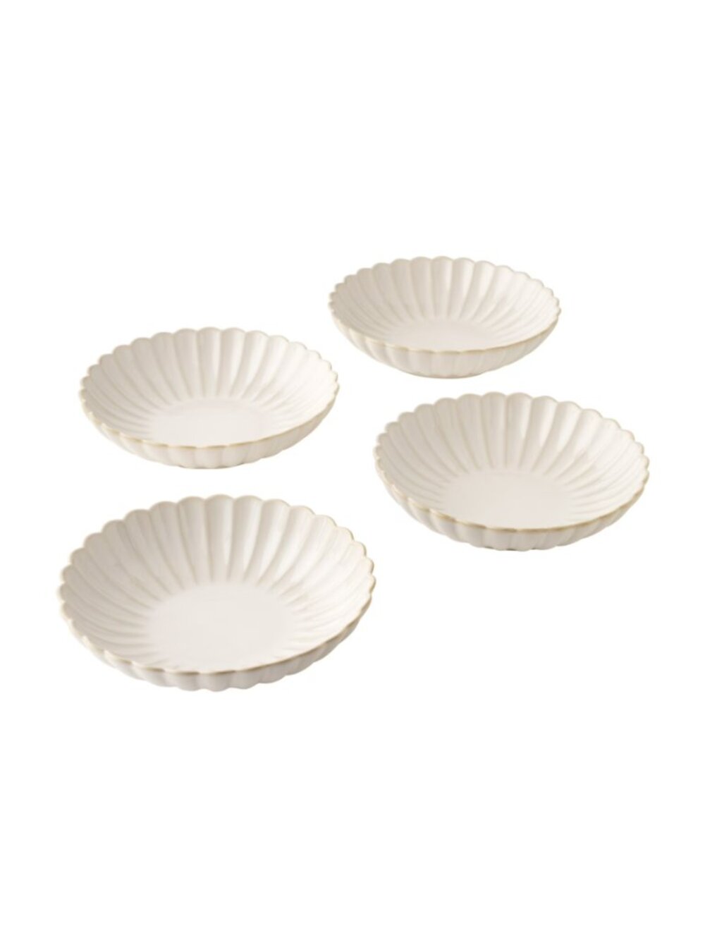 The Pioneer Woman Home Cream 4 Set Colette 100% Stoneware Round Dinner Bowls